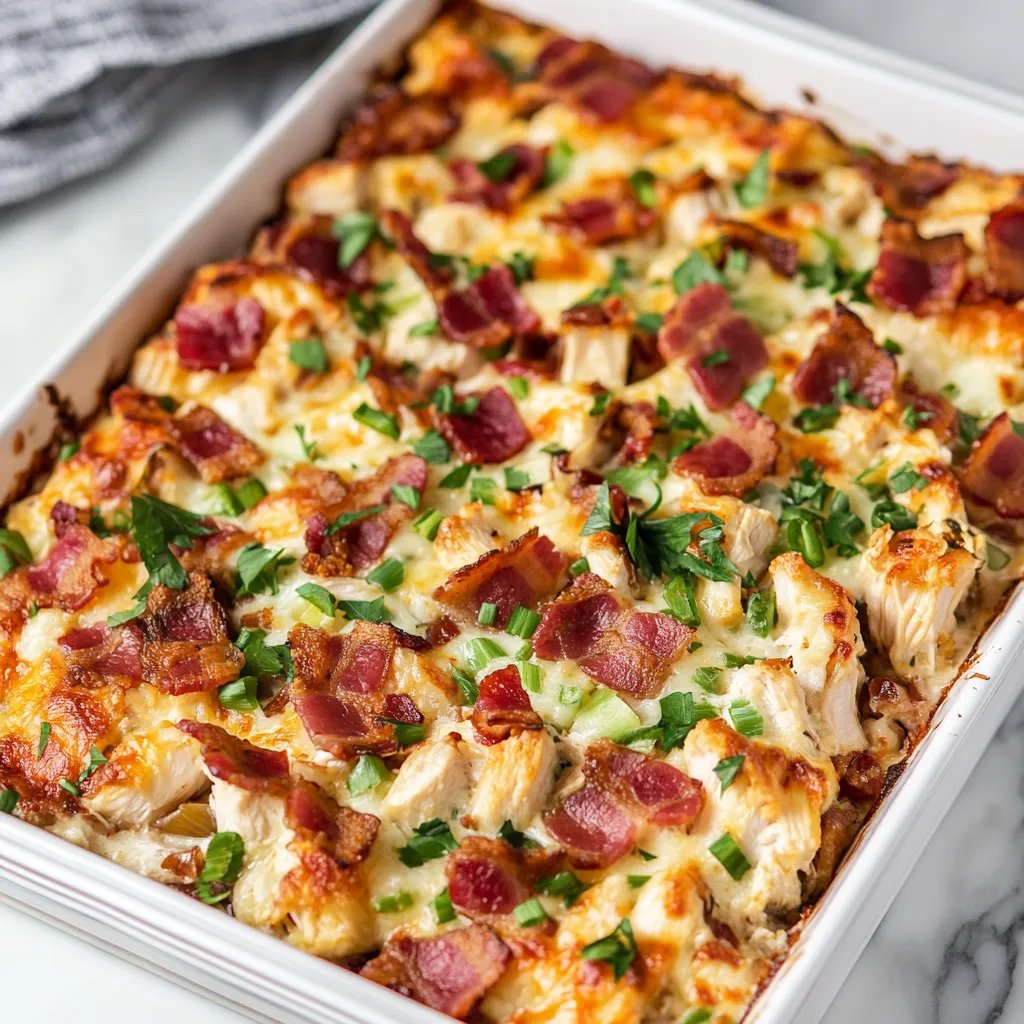 Keto Chicken Bacon Ranch Casserole