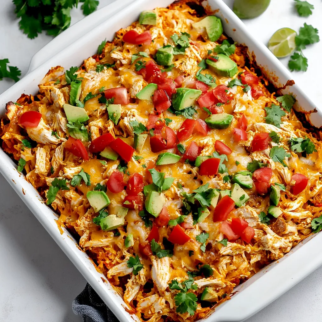 Easy Chicken Burrito Casserole