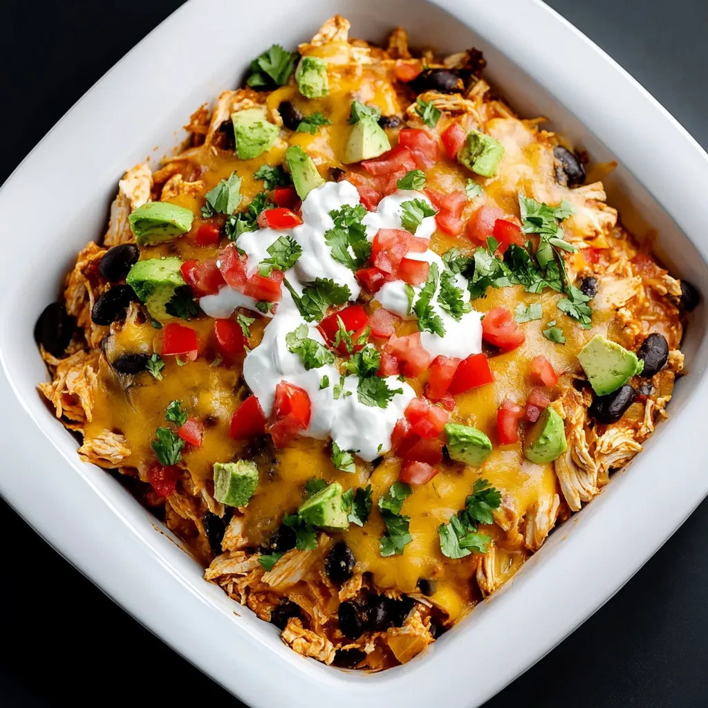 Easy Chicken Burrito Casserole