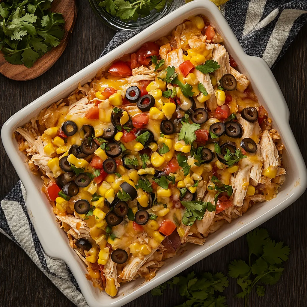 Easy Chicken Burrito Casserole
