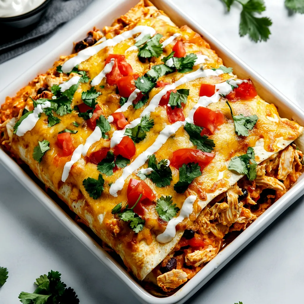 Easy Chicken Burrito Casserole