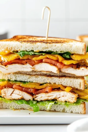 Low Carb Chicken Club Sandwich