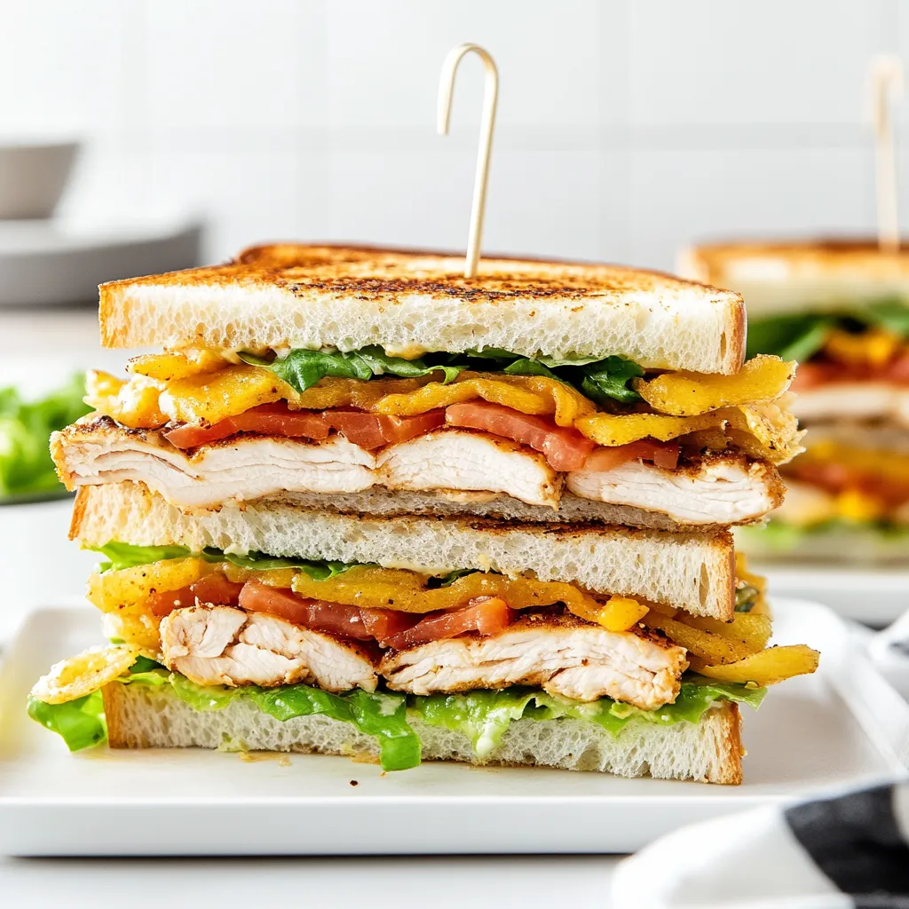 Low Carb Chicken Club Sandwich