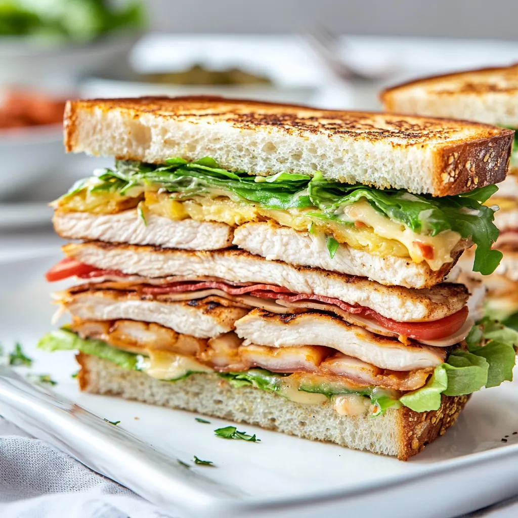 Low Carb Chicken Club Sandwich