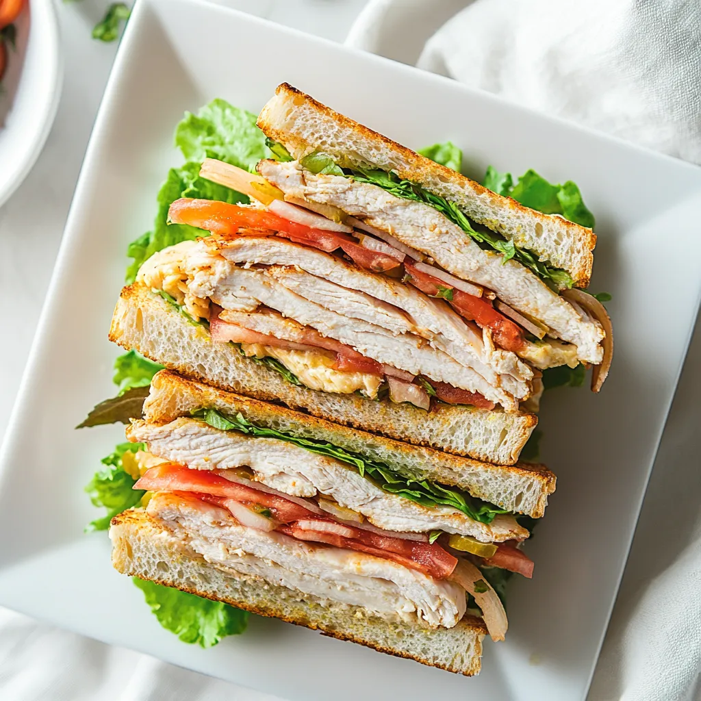 Low Carb Chicken Club Sandwich