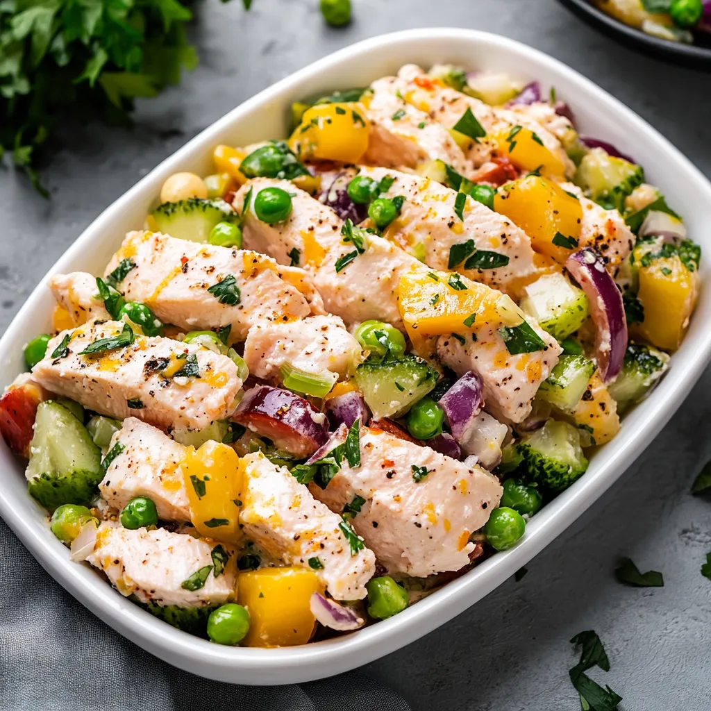 High Protein Cottage Cheese Chicken Salad