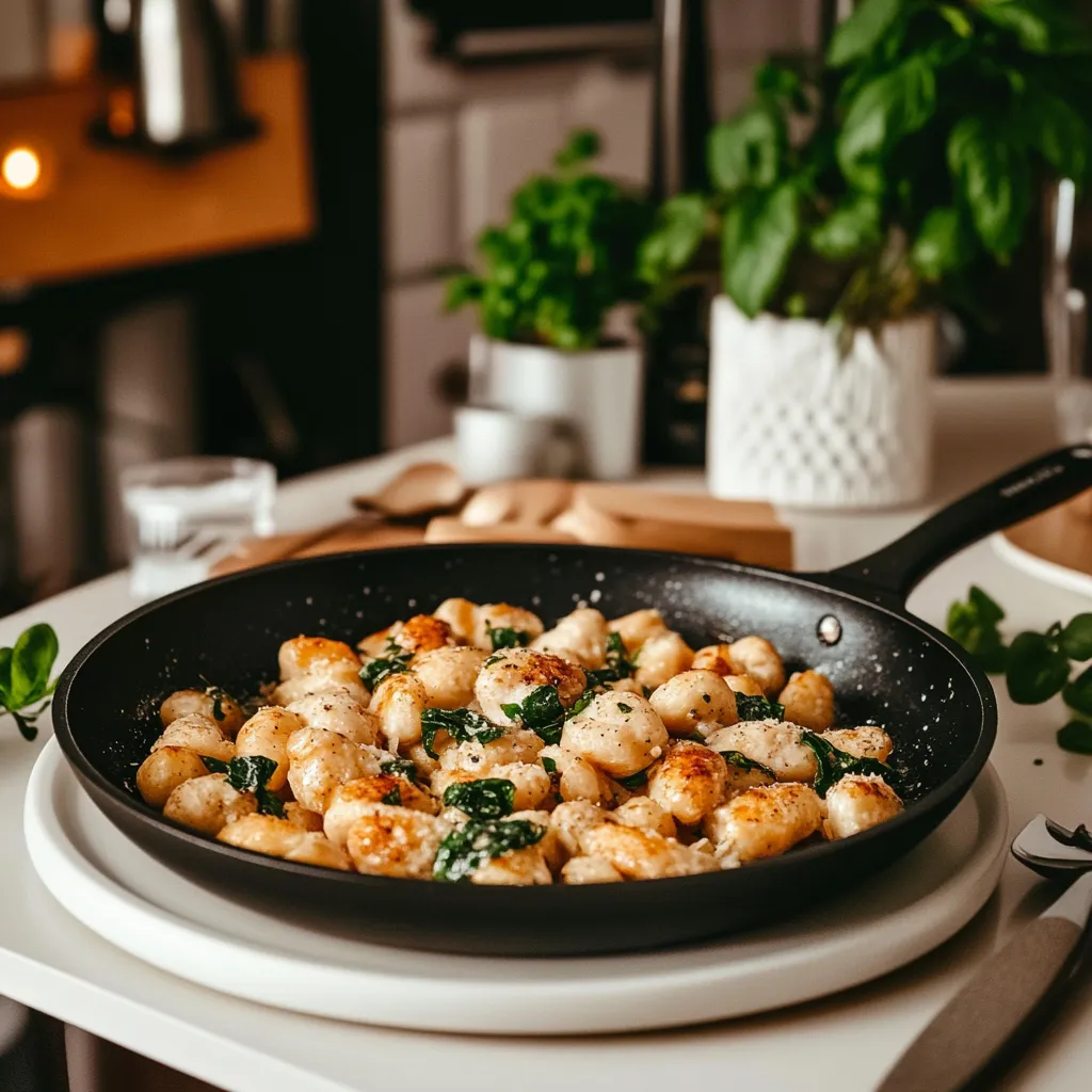 Garlic Chicken Gnocchi Skillet