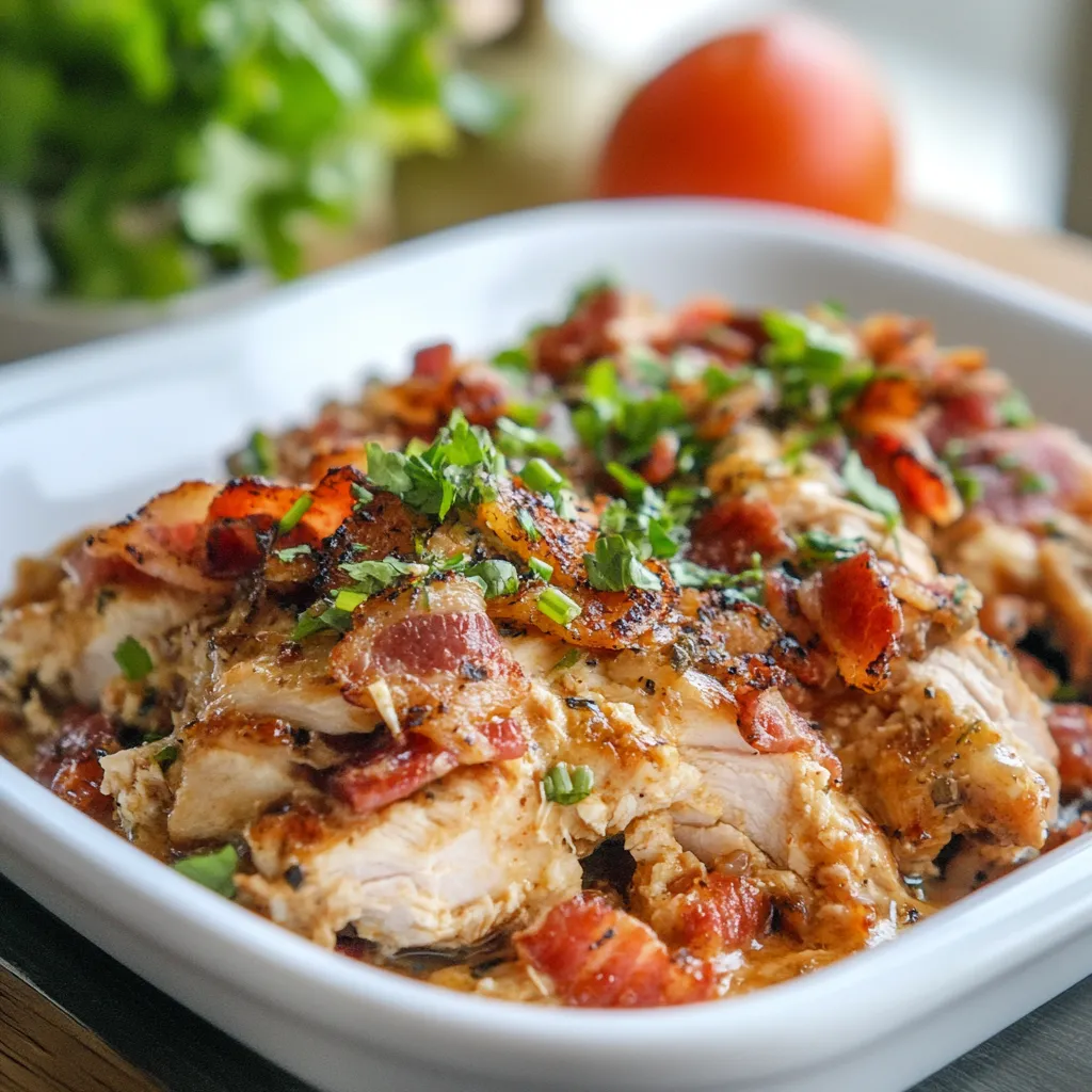 Keto Chicken Bacon Ranch Casserole