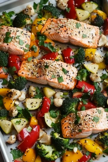 Sheet Pan Miso Salmon and Vegetables