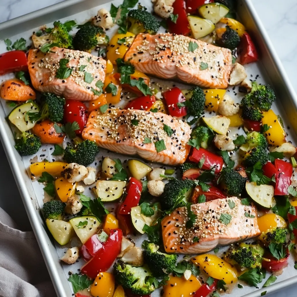 Sheet Pan Miso Salmon and Vegetables