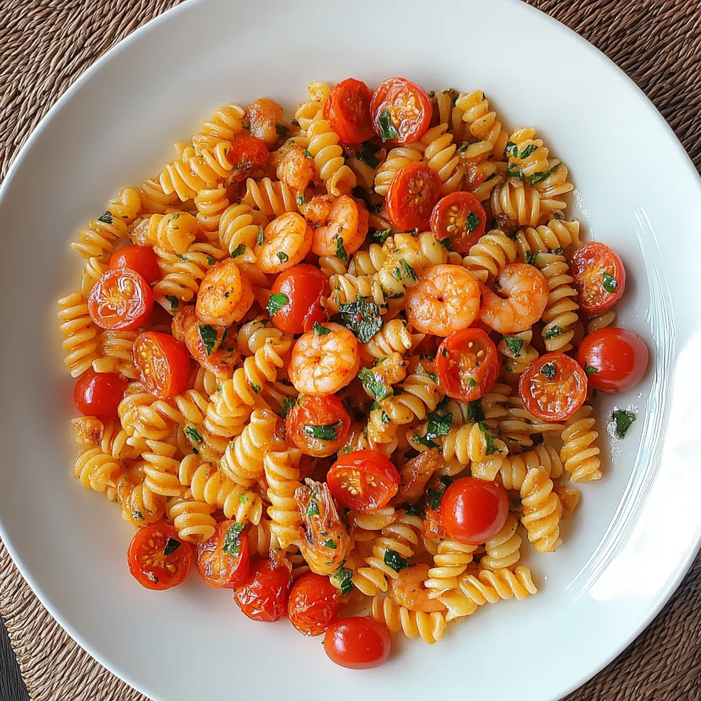 Cherry Tomato Pasta and Shrimp