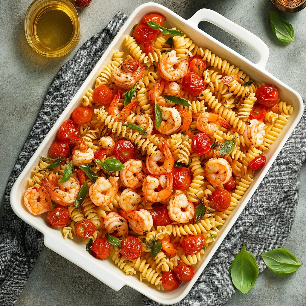Cherry Tomato Pasta and Shrimp