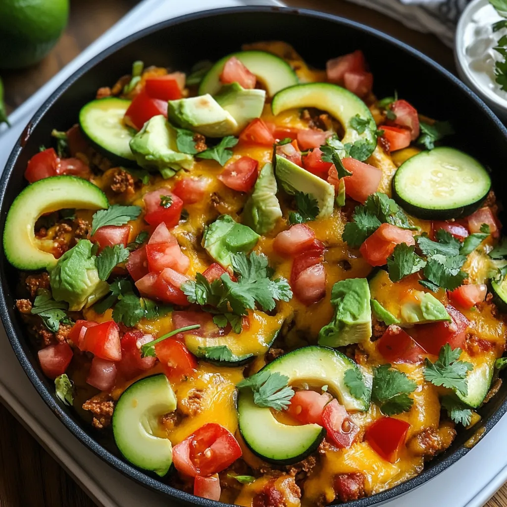 One-Pan Taco Zucchini Skillet