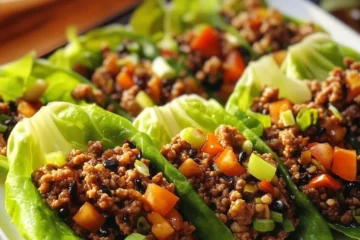Asian-Style Ground Beef Lettuce Wraps