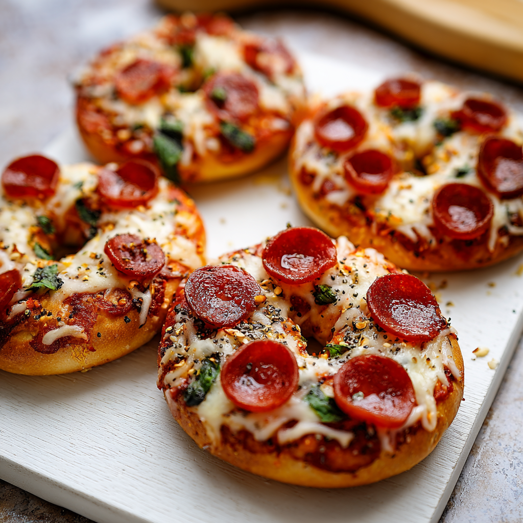 Bagel Pizzas in Air Fryer