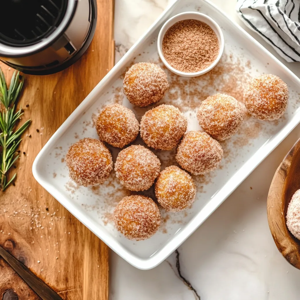 Cinnamon Sugar Donut Holes Fried