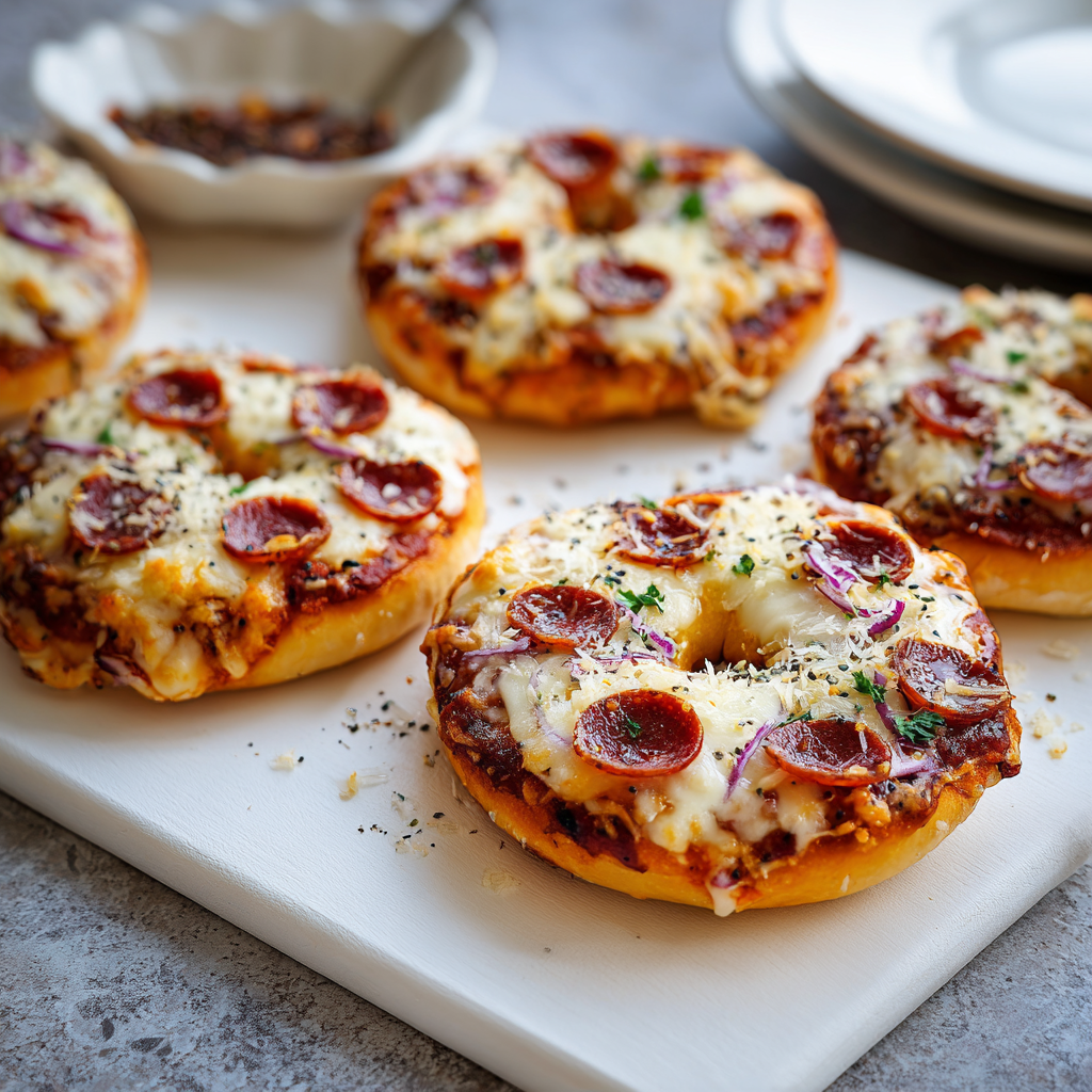 Easy Air Fryer Bagel Pizzas Recipe