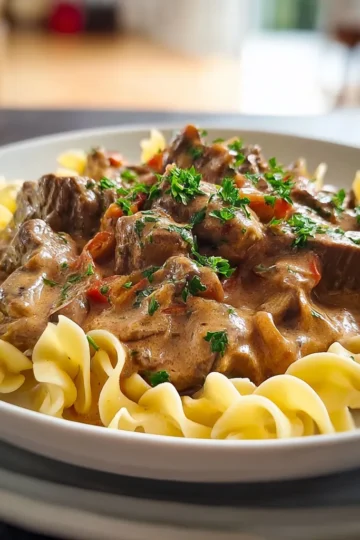 Easy Healthy Beef Stroganoff