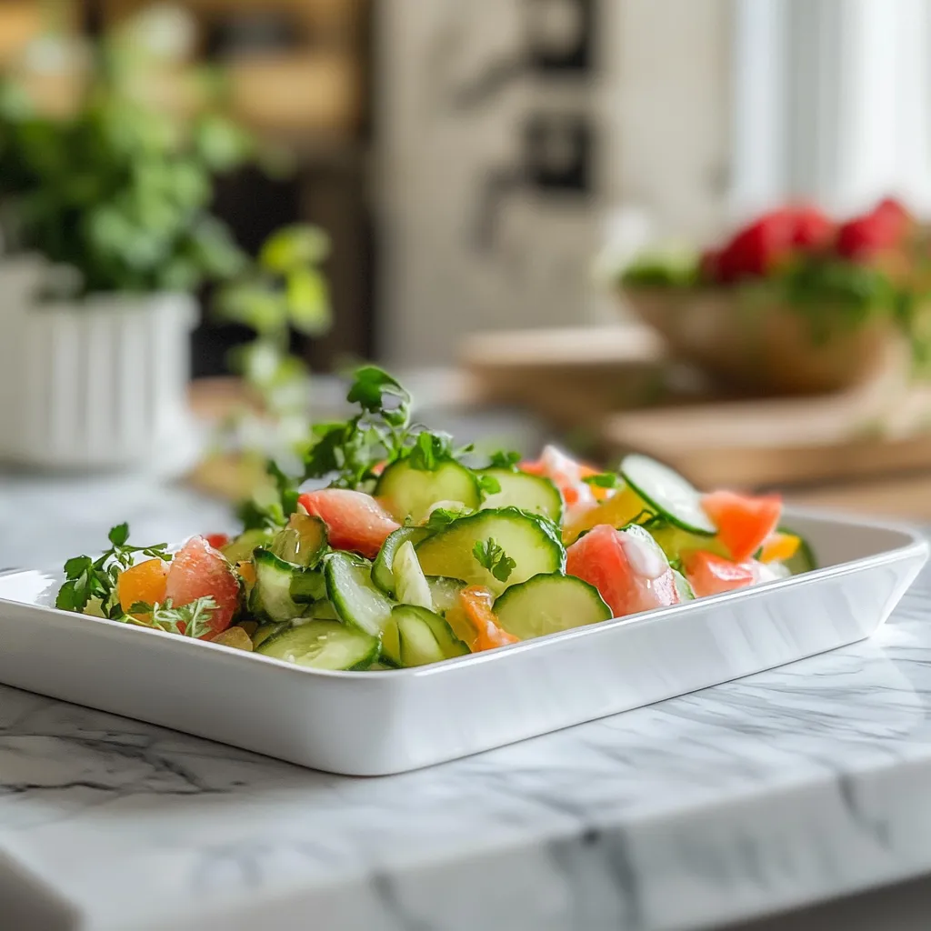 Keto Cucumber Salad Asian