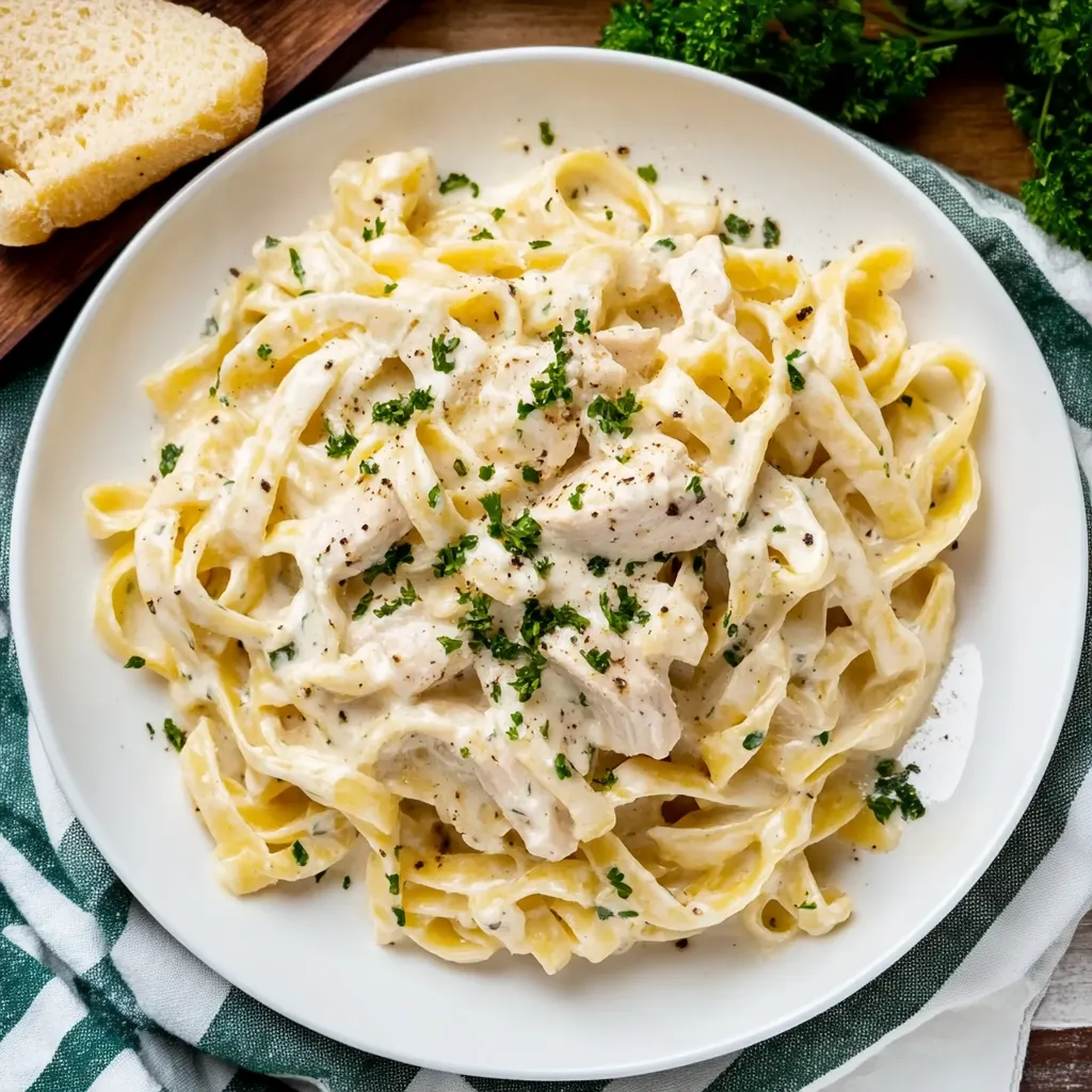 Low Calorie High Protein Chicken Alfredo