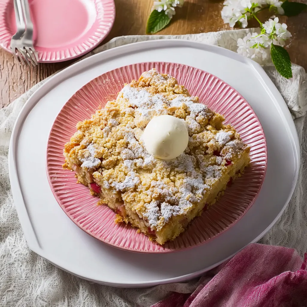 Oma’s Rhubarb Cake Recipe With Sour Cream