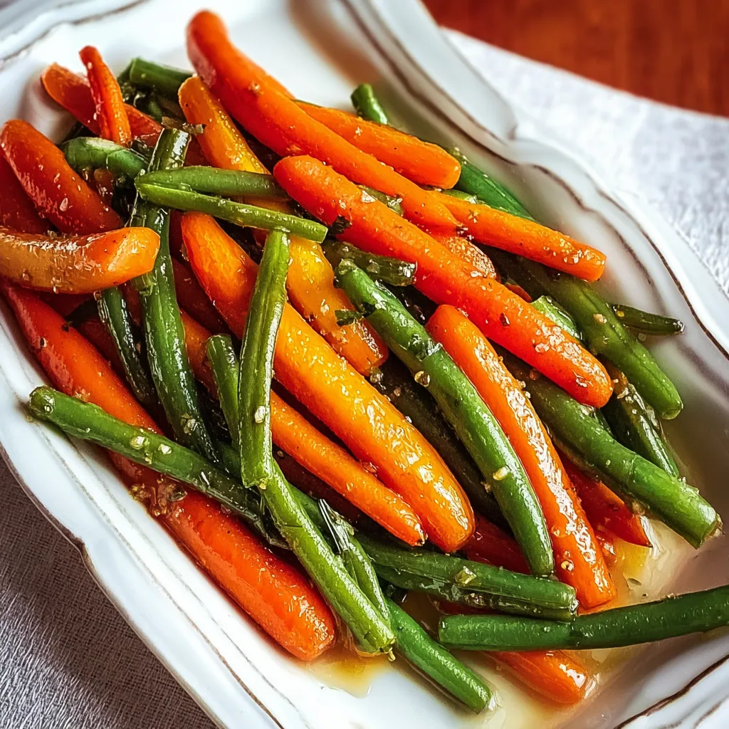 Easy Honey Glazed Carrots and Green Beans