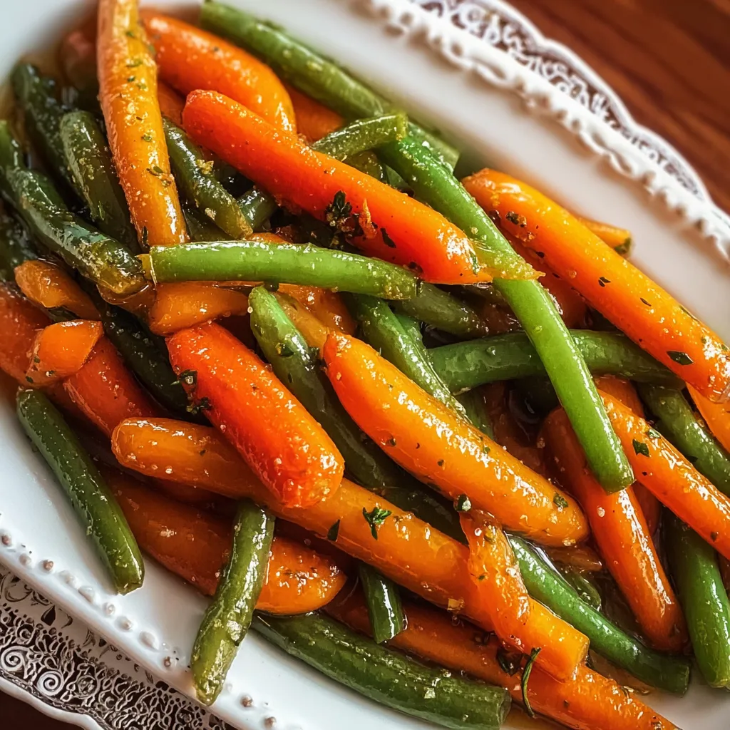 Easy to Make Honey Glazed Carrots and Green Beans