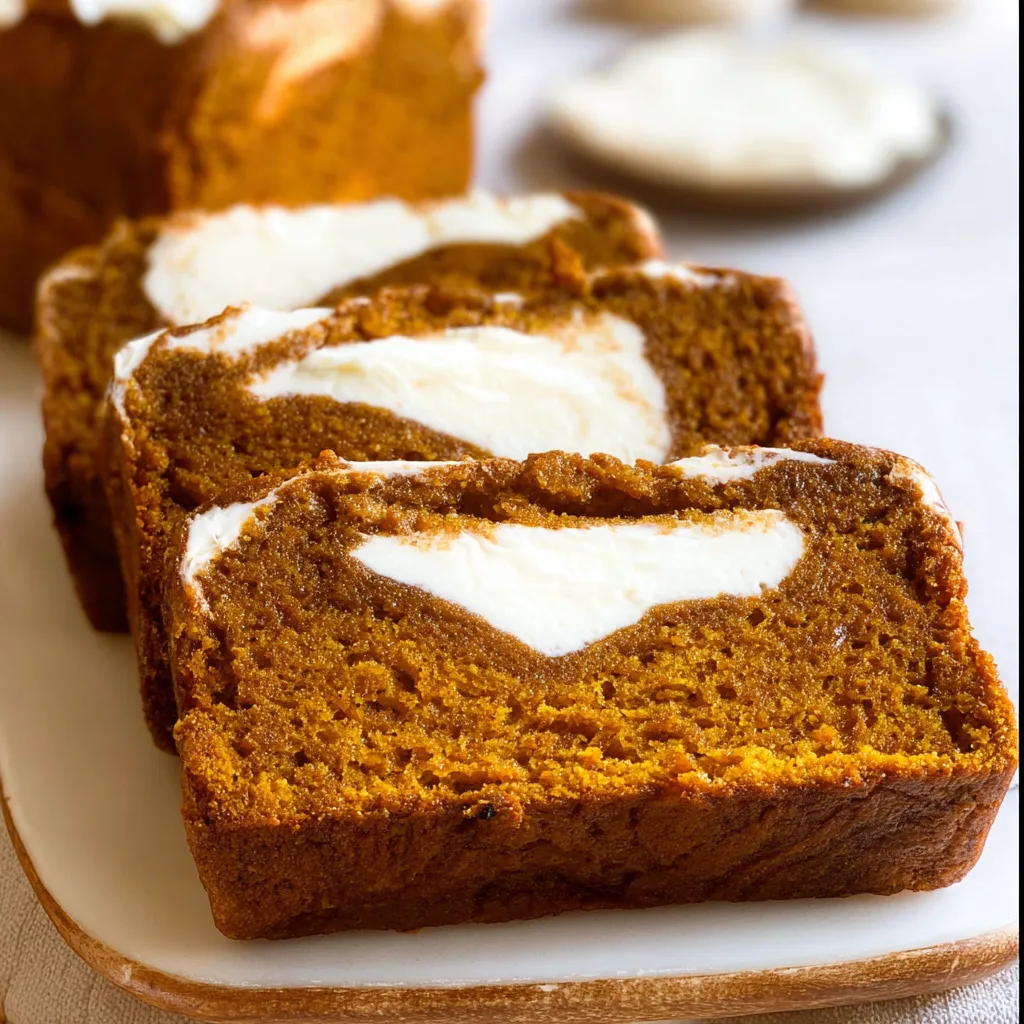Pumpkin Bread With Cream Cheese Filling