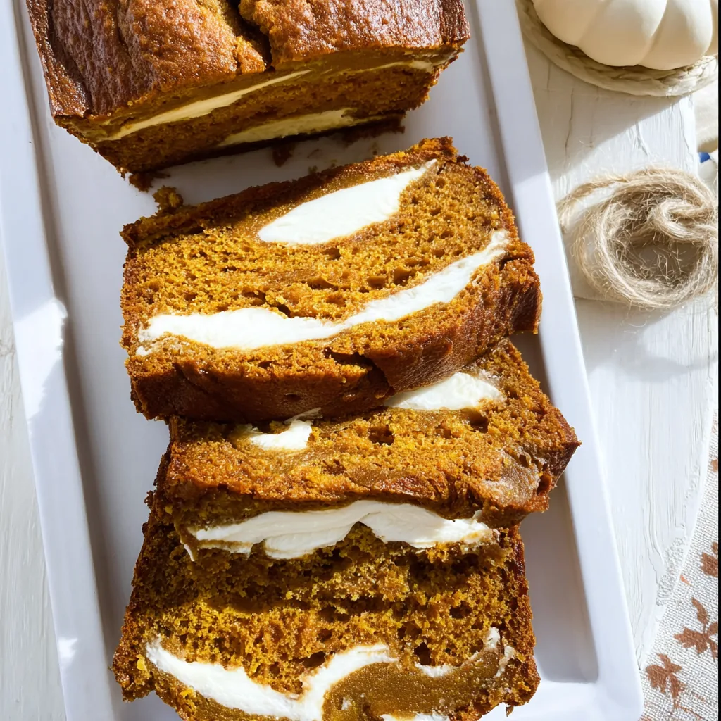 Pumpkin Bread With Cream Cheese Frosting