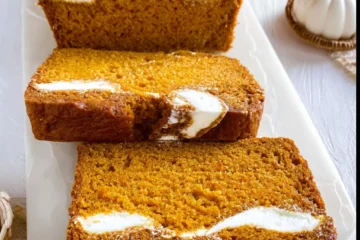 Pumpkin Bread With Cream Cheese Swirl