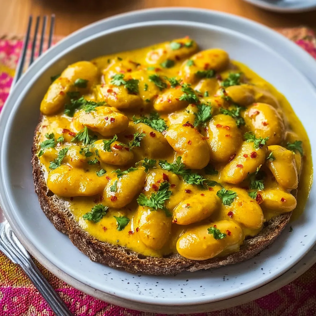 Vegan Creamy Curried Butter Beans