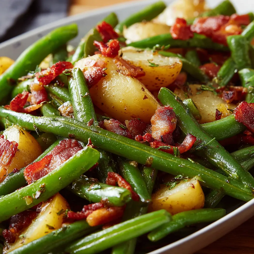 Easy Country Ranch Green Beans with Bacon