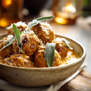 Easy Turkey Meatballs Pumpkin Sage Sauce Recipes
