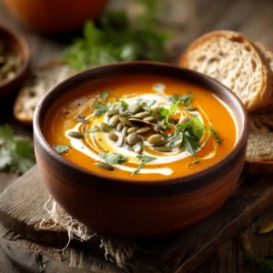 Easy Pumpkin and Sweet Potato Fall Soup