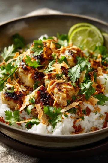 Best Coconut Chicken Rice Bowl