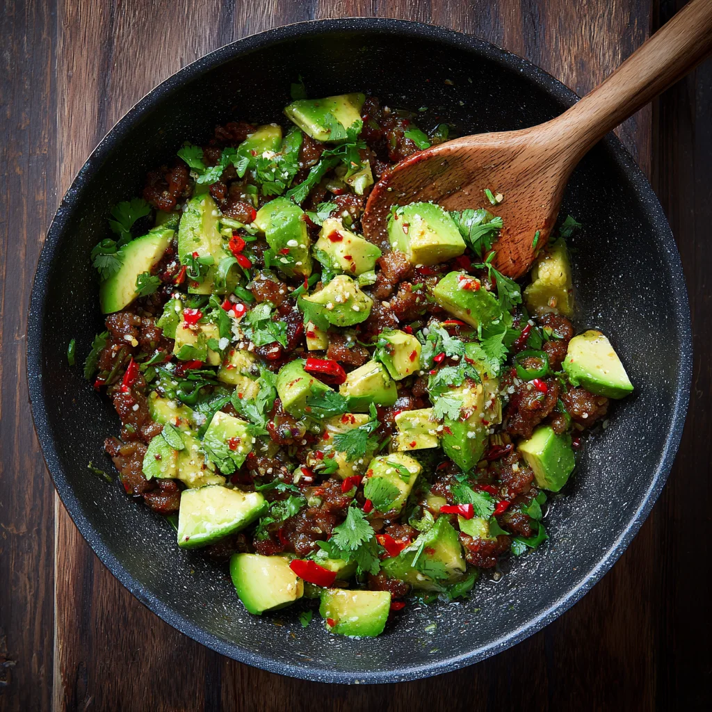 Mix Everything Together Sausage and Avocado Recipe