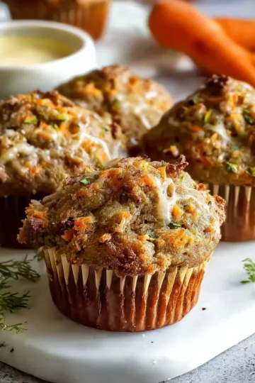 Carrot Zucchini Muffins Fresh Out of the Oven
