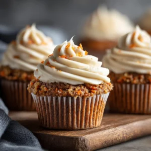 Carrot Cake Cupcakes With Brown Butter Cream Cheese Frosting
