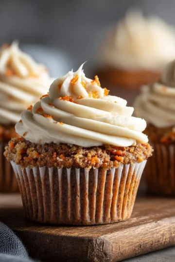 Carrot Cake Cupcakes With Brown Butter Cream Cheese Frosting