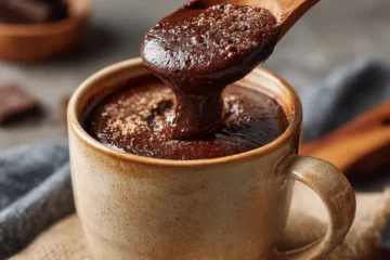 Chocolate Cake in a Mug Microwave Freshly Cooked