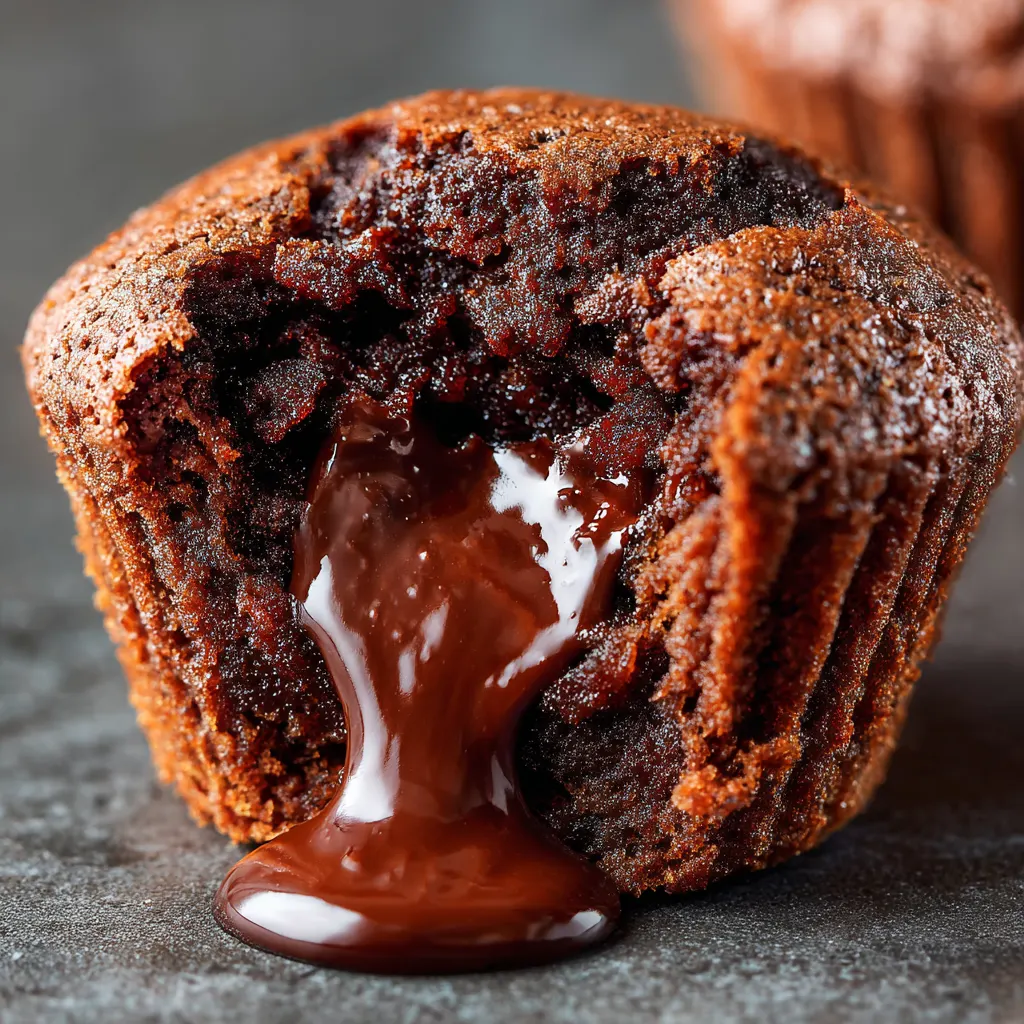 Homemade Chocolate Lava Muffins Dessert