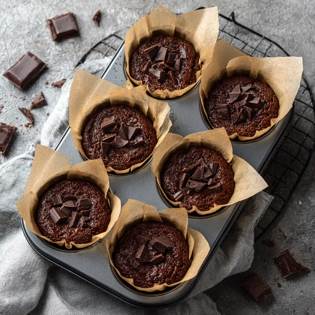 Chocolate Lava Muffins Ready to Serve Warm