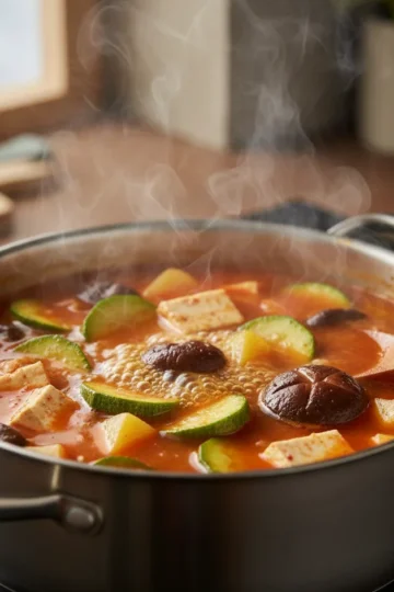 Warm Korean Vegetable Soup for Cold Days