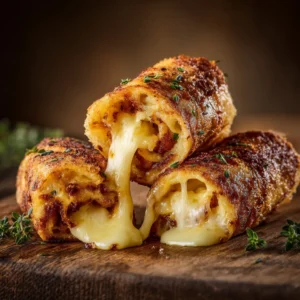 Grilled Cheese Roll-Ups Cooking in a Skillet
