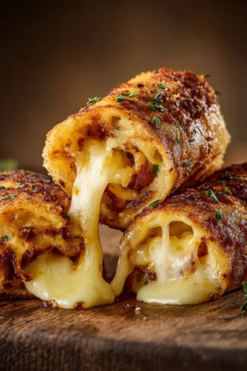 Grilled Cheese Roll-Ups Cooking in a Skillet