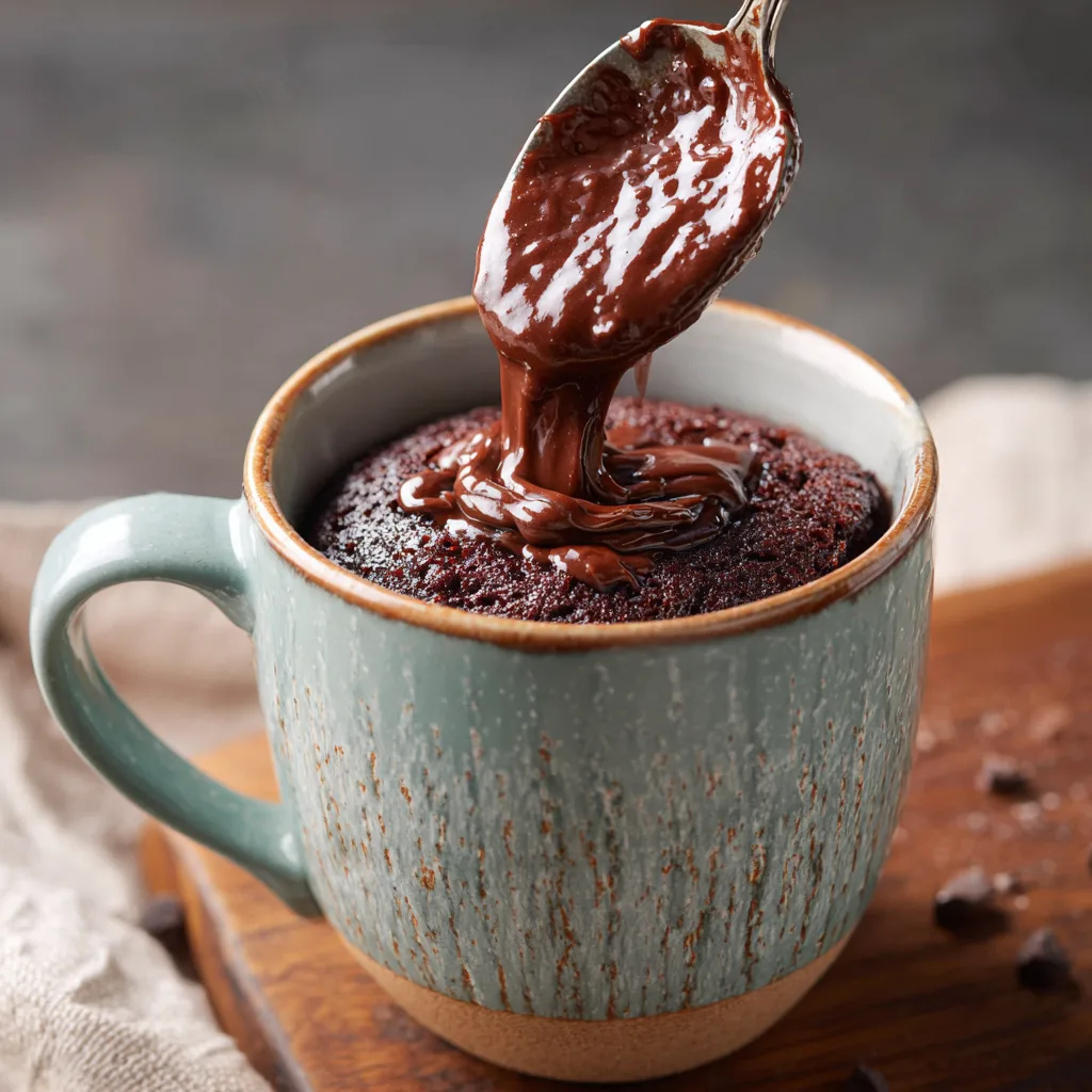 Homemade Chocolate Cake in a Mug Microwave