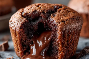 Homemade Chocolate Lava Muffins Dessert