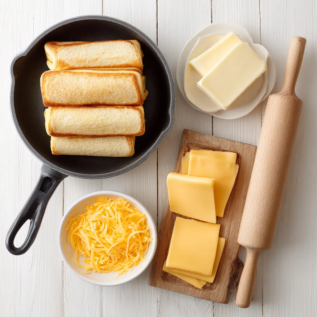Ingredients for Grilled Cheese Roll-Ups