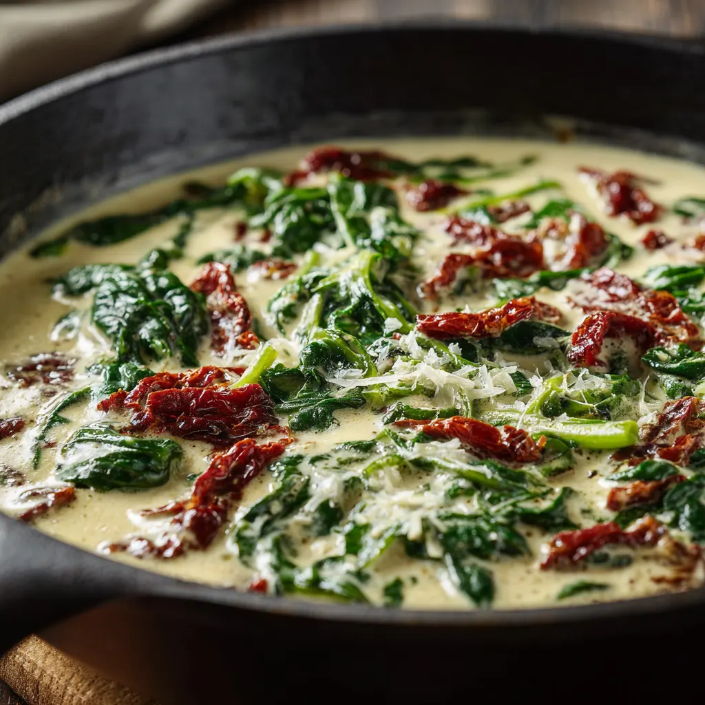 Keto Creamy Tuscan Salmon