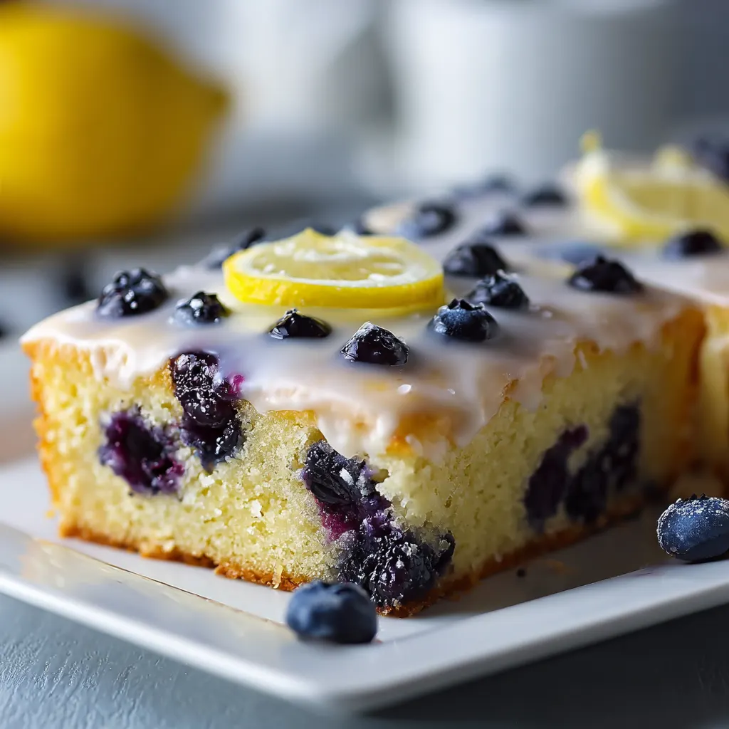 Lemon Blueberry Sheet Cake Gluten Free